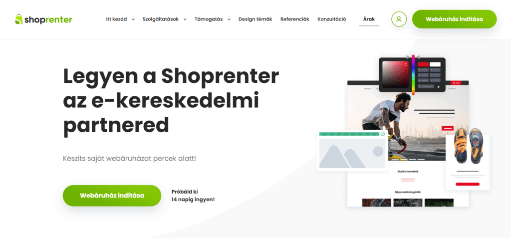 Shoprenter hivatalos oldala
